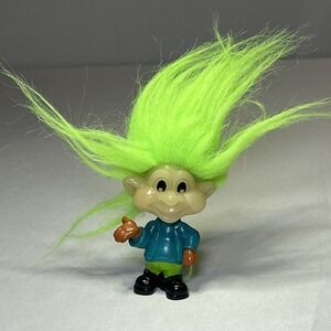 Vintage 1993 Glow In The Dark Trolls Burger king Kids Meal Green Hair Jaws